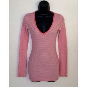 Y2K Abercrombie Top Medium Ribbed Fitted Pink Bella Swan Babydoll Elena Gilbert